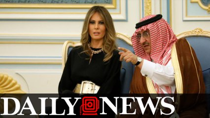 Melania Trump Is Without A Headscarf In Saudi Arabia