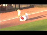 Evan Powell diving catch during game 10 of the 2015 Sun Belt Conference Baseball Championship