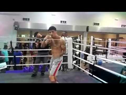 canelo sparring partner dusty harrison shadow boxing EsNews Boxing