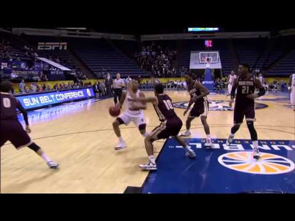 2015 Sun Belt Men's Basketball Champ: Quarterfinal Highlights UL Lafayette vs Texas State Highlights