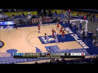 2015 Sun Belt Women's Basketball Champ: Quarterfinal Highlights (UT Arlington vs Texas State)
