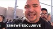 drunk boxing fan thinks seckbach is TMZ EsNews Boxing