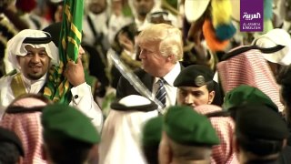 Trump and his wife dance with Saudi Men in Saudi Arabia