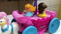LITTLE PEOPLE DISNEY PRINCESS CARRIAGE & AIRPLANE Huge Surprise Egg Opening The