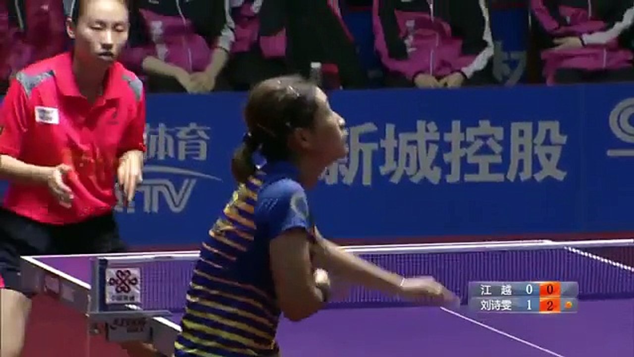 2016乒超女团第四轮3 0刘诗雯完胜对手 第一盘个人集锦 标清