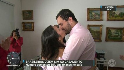 Número de casamentos aumentou 35% em 10 anos no Brasil