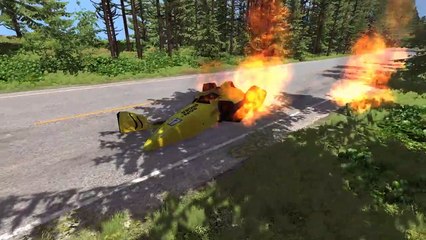 BeamNG drive - Formula 1 (F1) Street car Crashes
