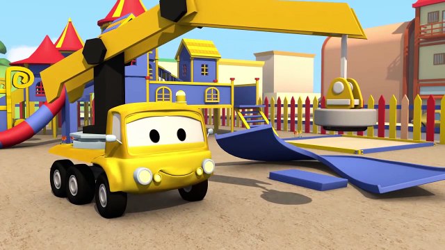 Les Camions Constructeurs - Camion Benne, Grue, Tractopelle construisent une Plage pour Ca