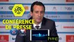 Conférence de presse Paris Saint-Germain - SM Caen (1-1) : Unai EMERY (PARIS) - Patrice GARANDE (SMC) -  Ligue 1 / 2016-17