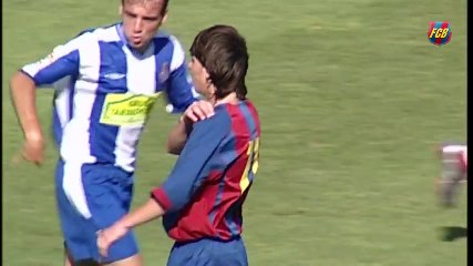 Spectacular exhibition by Lionel Messi in a 2004_05 Barça B derby