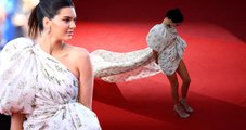Kendall Jenner, Uzun Kuyruklu Elbisesiyle Rüzgarın Azizliğine Uğradı