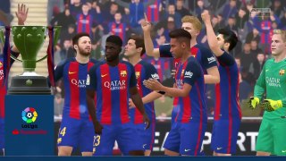 FIFA 17 PS4 1080p HD Campeones de LaLiga Santander 2017 FCBarcelona Manager
