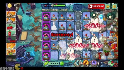 Plants Vs Zombies 2 Dark Ages  Part 2 Arthur's Challenge 80 New Highest Level Master It