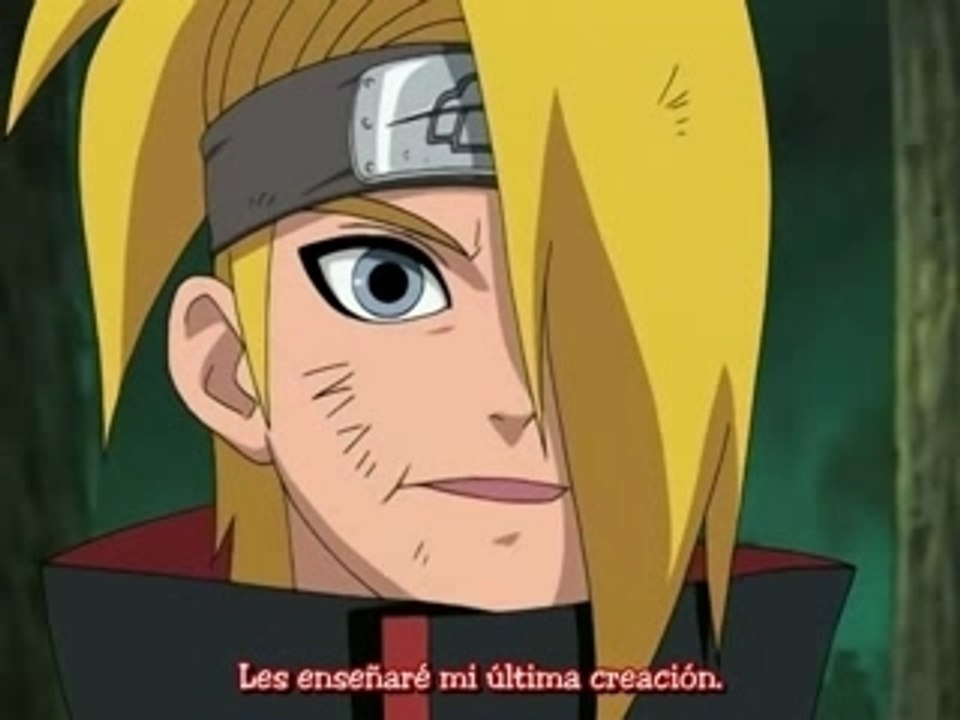 Deidara vs Gai - Lee - Neji - Tenten. (Shippuuden)