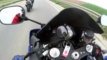 Drag Yamaha R1 vs Suzuki