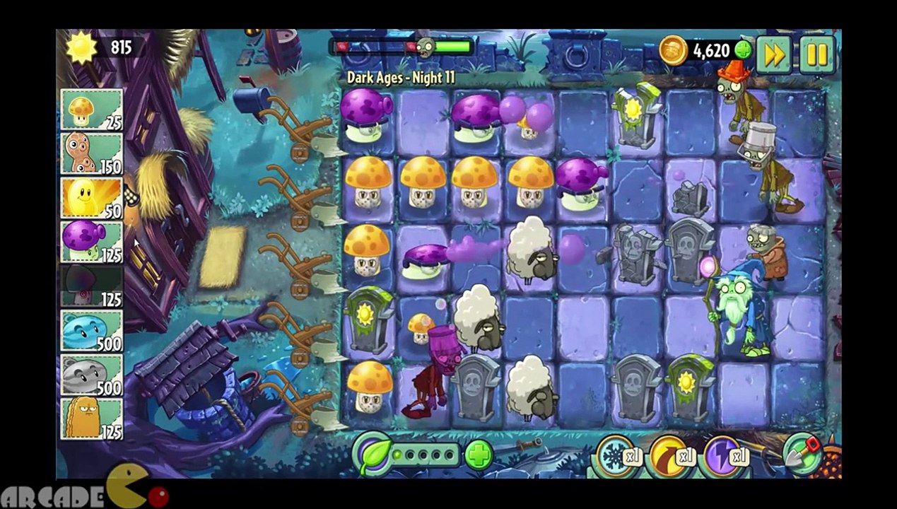 Plants Vs Zombies 2 Dark Ages  Part 2 FINALLY HERE Night 11 Walkthrough Wizard Zombies Sheep