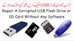 How to Repair A Corrupted USB Flash Drive or SD Card without any Software - Hindi/Urdu