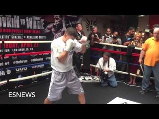 Download Video: GENNADY GOLOVKIN SLICK SHADOW BOXING AHEAD OF WADE CLASH ON APRIL 23rd - EsNews Boxing