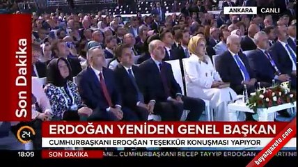 Cumhurbaşkanı Erdoğan'ın teşekkür konuşması