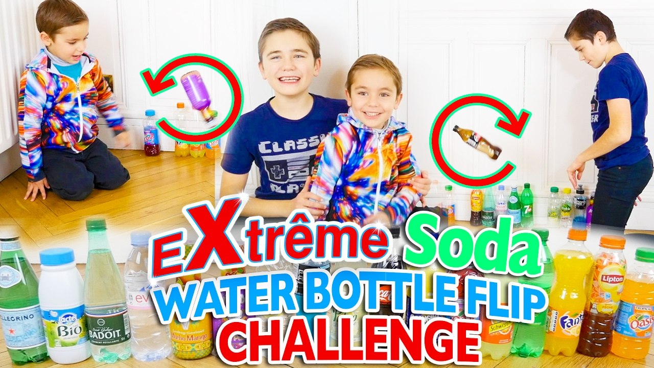 EXTRÊME SODA WATER BOTTLE FLIP CHALLENGE - Battle Néo VS Swan