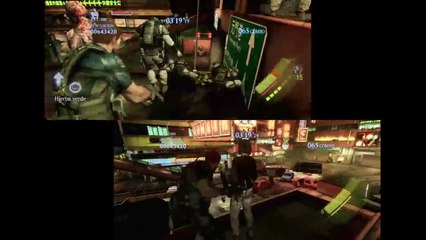 Resident Evil 6 mercenarios sin piedad pantalla dividida
