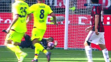 本田劇的FK弾 2017/05/21 ミラン×ボローニャ ハイライト セリエA 第37節