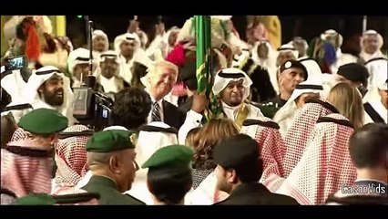 USA President Donald Trump Sword Dance Party In Saudia With King Salman !