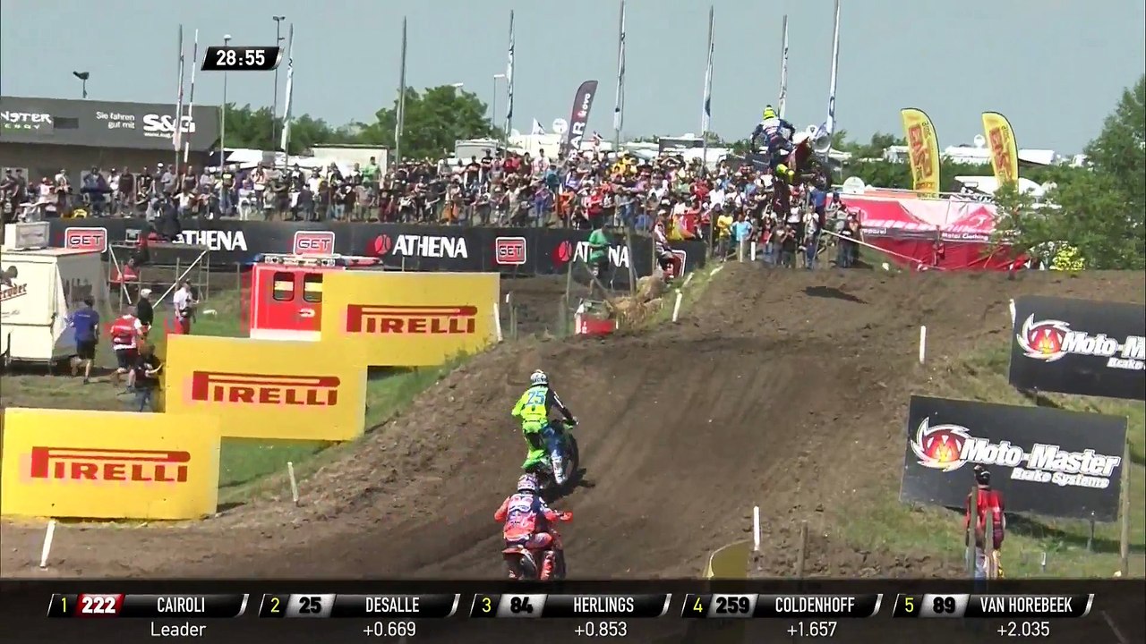 MXGP of Germany Herlings passes Desalle after the start