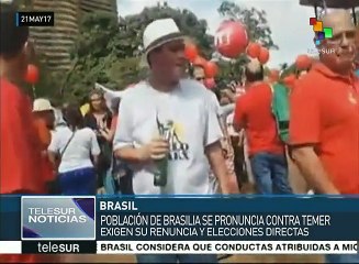 Cientos de miles de brasileños piden elecciones y la renuncia del pdte