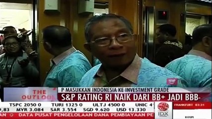S&P Rating RI Naik dari BB+ Jadi BBB-