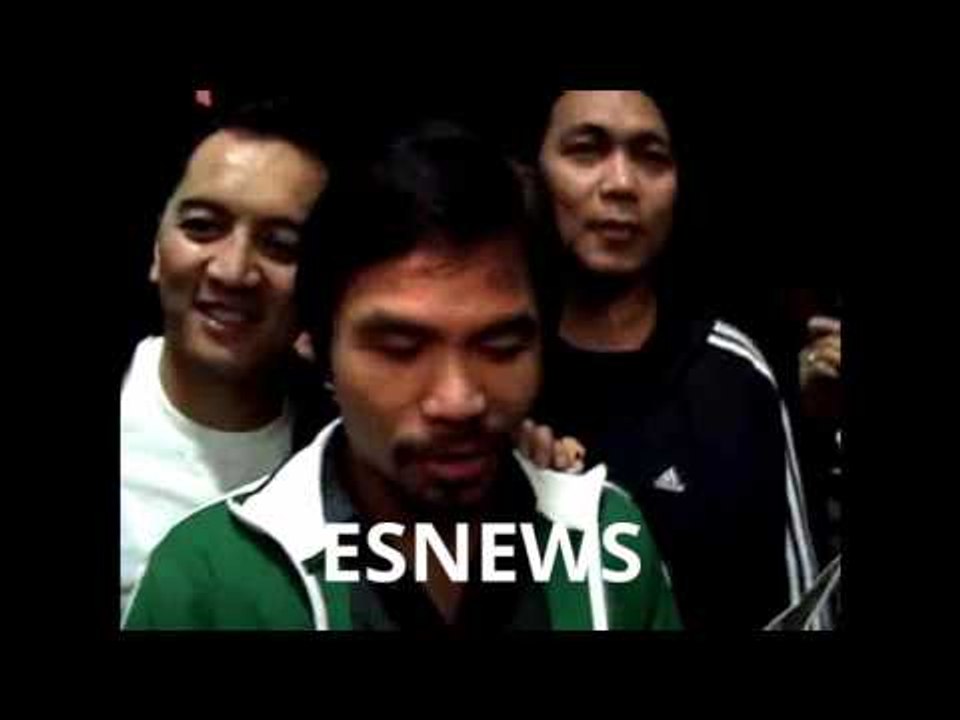 Pacquiao Drills 3 Pointer Seckbach Does 100'S of Pushups - esnews boxing
