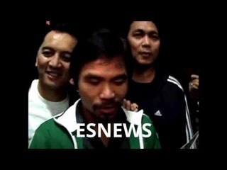 Pacquiao Drills 3 Pointer Seckbach Does 100'S of Pushups - esnews boxing
