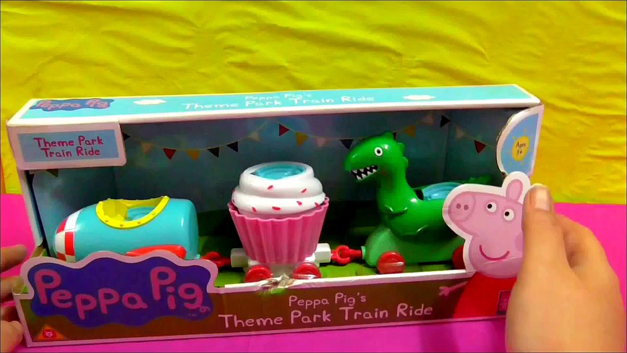 Toy Train  Peppa pig theme park train ride and peppa pig grandpa pig's train