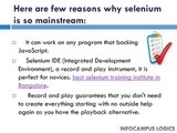 best selenium training institute in Bangalore