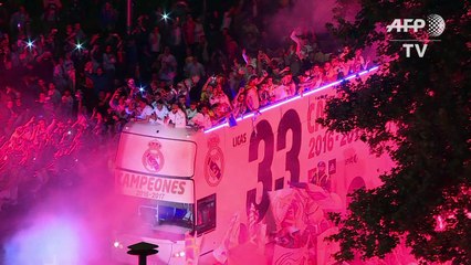Football: Thousands flock to Madrid as Real celebrate title