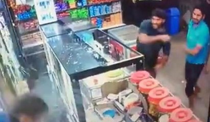 Markette dehşet anları