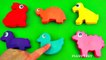 Learn Colors with PLAY DOH ANIMAL SHAPE Surprise Toys for Kids