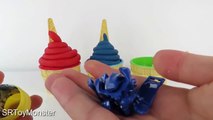 Play doh Ice Cream Surprises Disney Cars Frozen Ice Cream Nursery Rhymes for kids