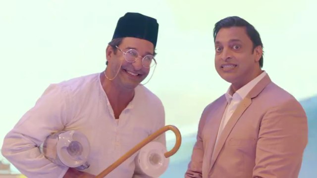 Wasim Akram and Shoaib Akhtar In Promo Of Geo Khelo Pakistan