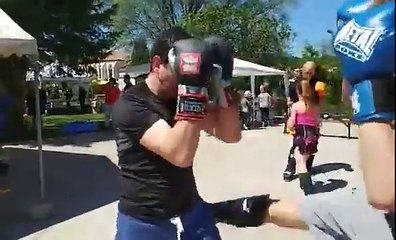 Démonstration de boxe par Impakt