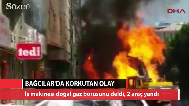 İş makinesi doğalgaz borusunu deldi