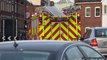 Fire engine responding with siren and lights - Scania P280 Rescue Pump