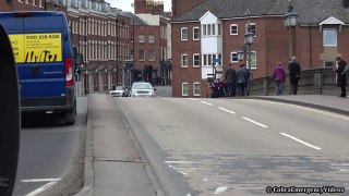 Fire officer's unmarked car responding with siren and lights