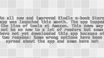 Kindle E-Book Store: New Enhancements