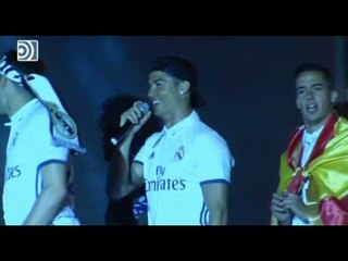 El Real Madrid celebra el título de Liga en Cibeles