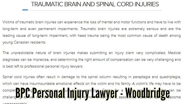 Personal Injury Lawyer Woodbridge - BPC Personal Injury Lawyer (800) 947-0548