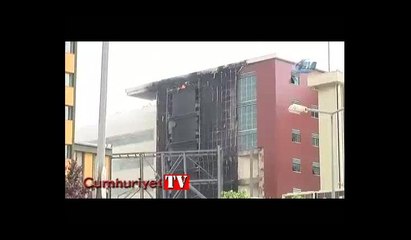 Halkalı Mehmet Akif Ersoy Hastanesi'nde çıkan yangından ilk görüntüler