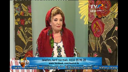 Elena Padure in cadrul emisiunii Muzica ta - TVR Iasi - 19.05.2017