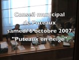 Conseil Puteaux, 6 octobre 2007 (Puteaux en neige)