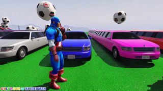 LEARN NUMBERS with Superheroes & Color Long Cars - Colours for Kids to Learn with Color Limousine